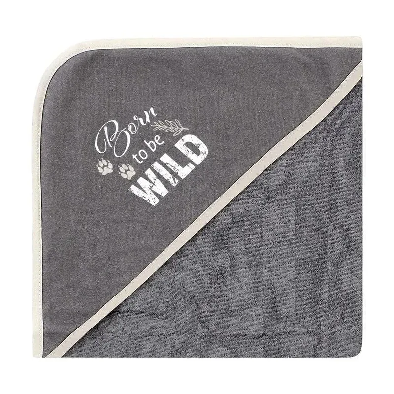 Baby Vision - 3Pk Hudson Baby Cotton Rich Hooded Towels, Vintage Safari - Image 3