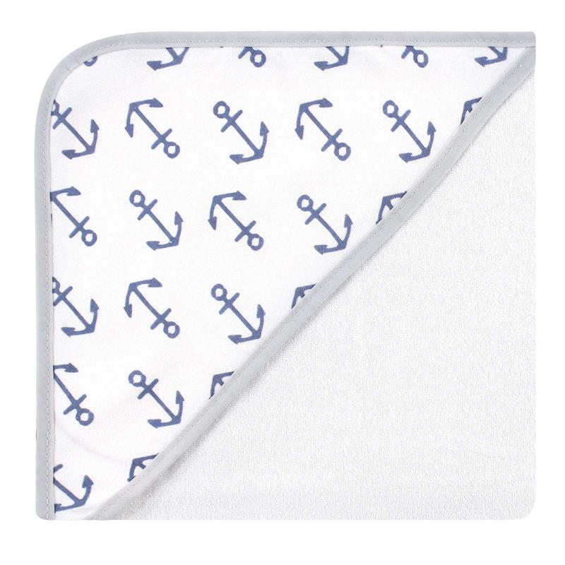 Baby Vision - 3Pk Hudson Baby Unisex Baby Cotton Rich Hooded Towels, Sailor Elephant - Image 3