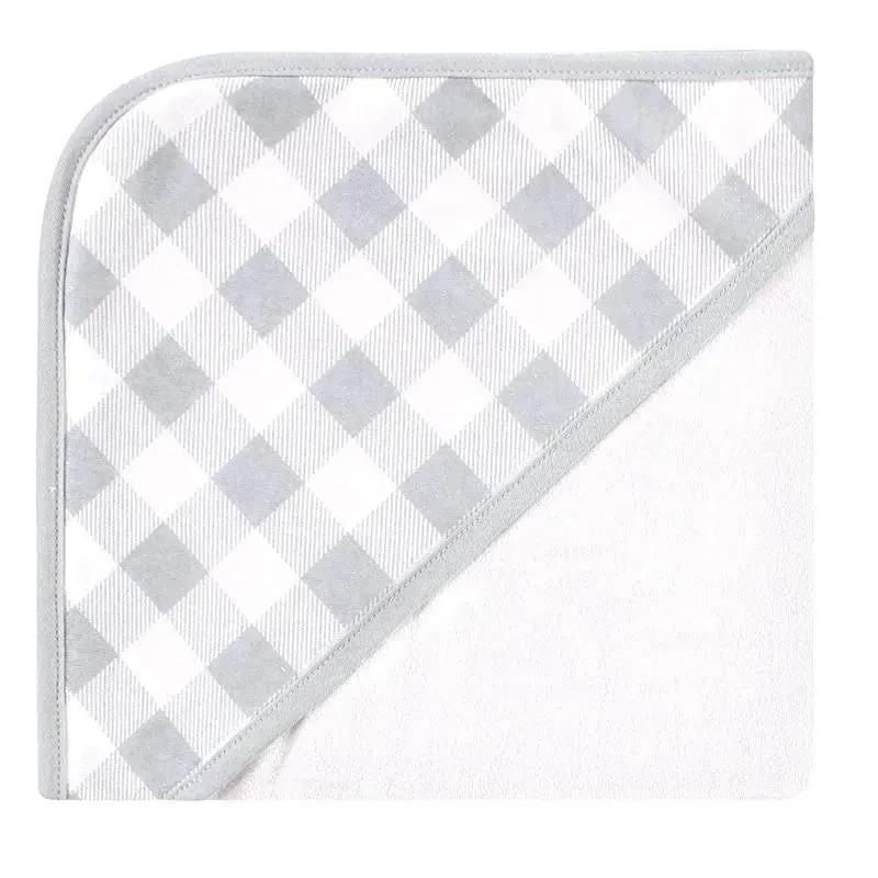 Baby Vision - 3Pk Touched by Nature Baby Organic Cotton Hooded Towels, Gray Woodland - Image 4