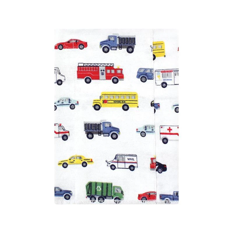 Baby Vision - 4Pk Flannel Burp Cloth, Going Places - Image 5