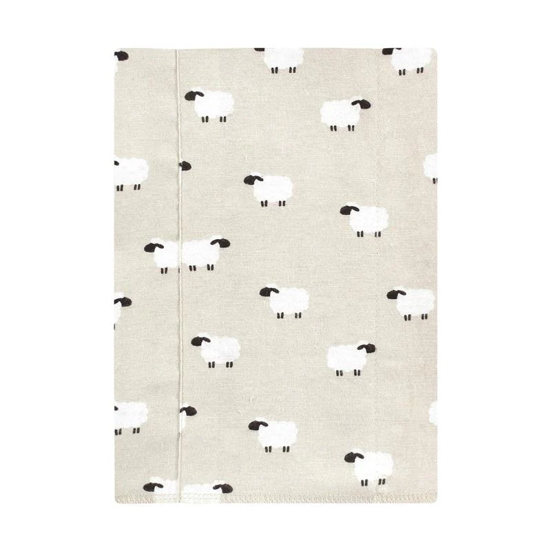 Baby Vision - 4Pk Flannel Burp Cloth Taupe Sheep - Image 3
