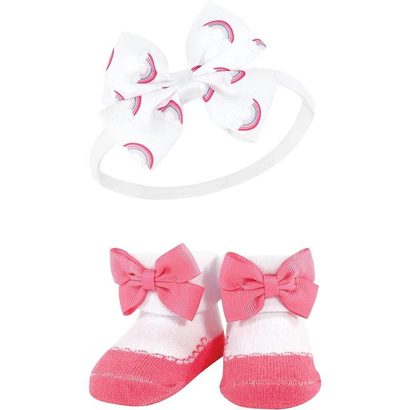 Baby Vision 6Pk Headband And Sock Set, Rainbow - Image 3