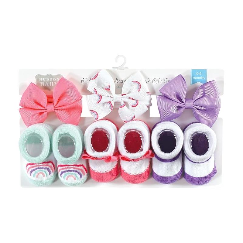 Baby Vision 6Pk Headband And Sock Set, Rainbow - Image 5