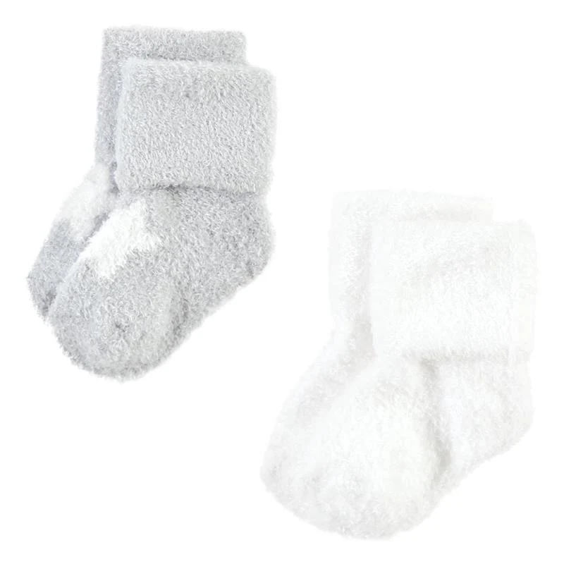 Baby Vision 8Pk Unisex Baby Cotton Rich Newborn & Terry Socks, Blue Star, 12/24M - Image 3