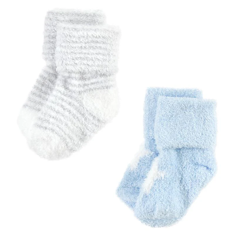 Baby Vision 8Pk Unisex Baby Cotton Rich Newborn & Terry Socks, Blue Star, 12/24M - Image 6