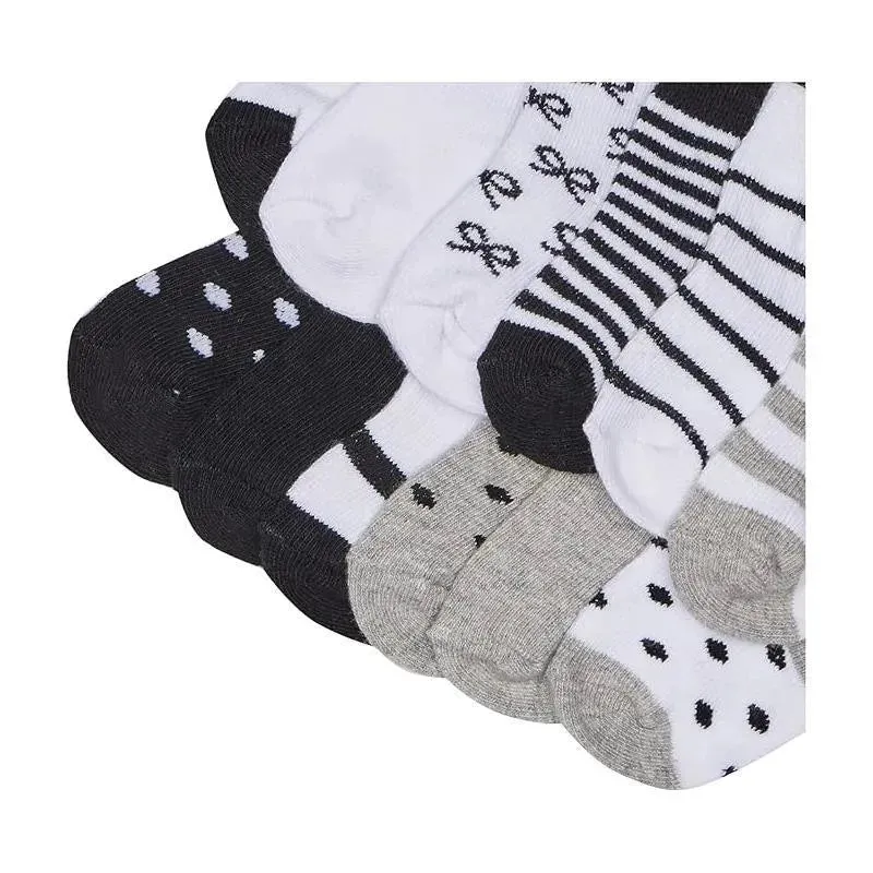 Baby Vision - 12Pk Baby Girl Gray & Black Cotton Socks - Image 3