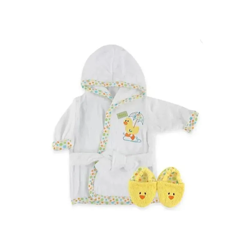 Baby Vision Bathrobe And Slippers, Yellow
