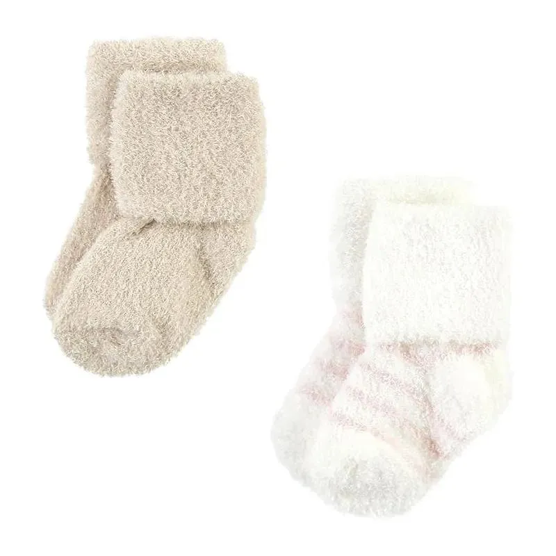Baby Vision - Chenille Socks 8Pk, Pink Neutral Stripe - Large - Image 4