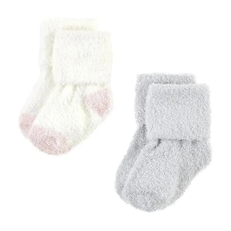 Baby Vision - Chenille Socks 8Pk, Pink Neutral Stripe - Large - Image 5