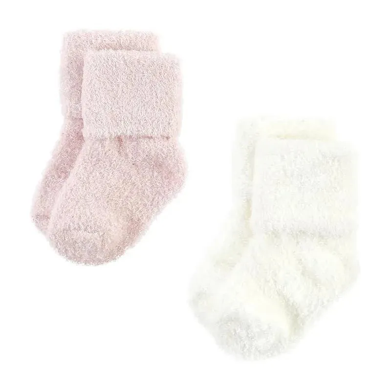 Baby Vision - Chenille Socks 8Pk, Pink Neutral Stripe - Large - Image 6