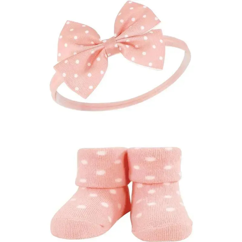 Baby Vision - Hudson Baby Girl's Headband and Socks Giftset, Lemon - Image 5