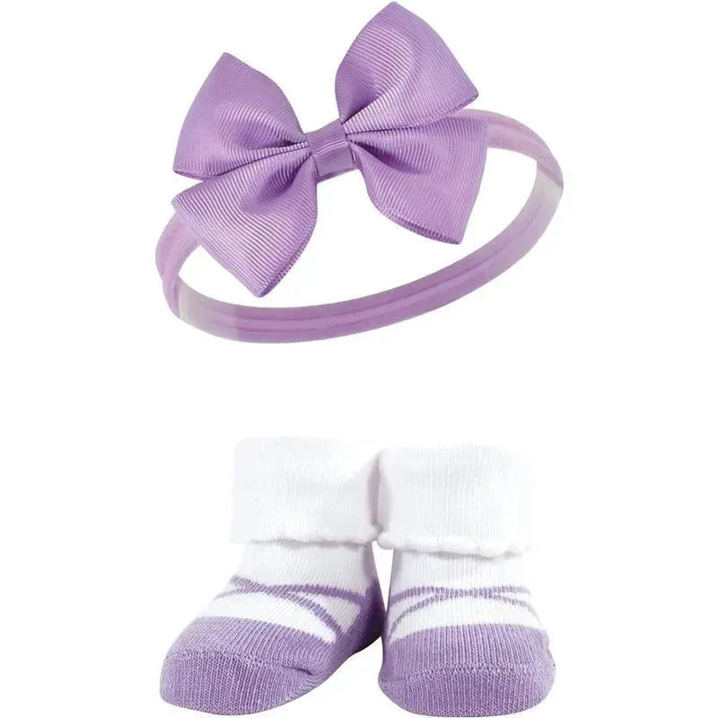 Baby Vision - Hudson Baby Girl's Headband and Socks Giftset, Mermaid - Image 4