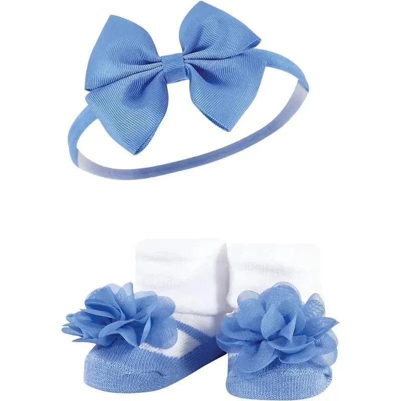 Baby Vision - Hudson Baby Girl's Headband and Socks Giftset, Wildflower - Image 2