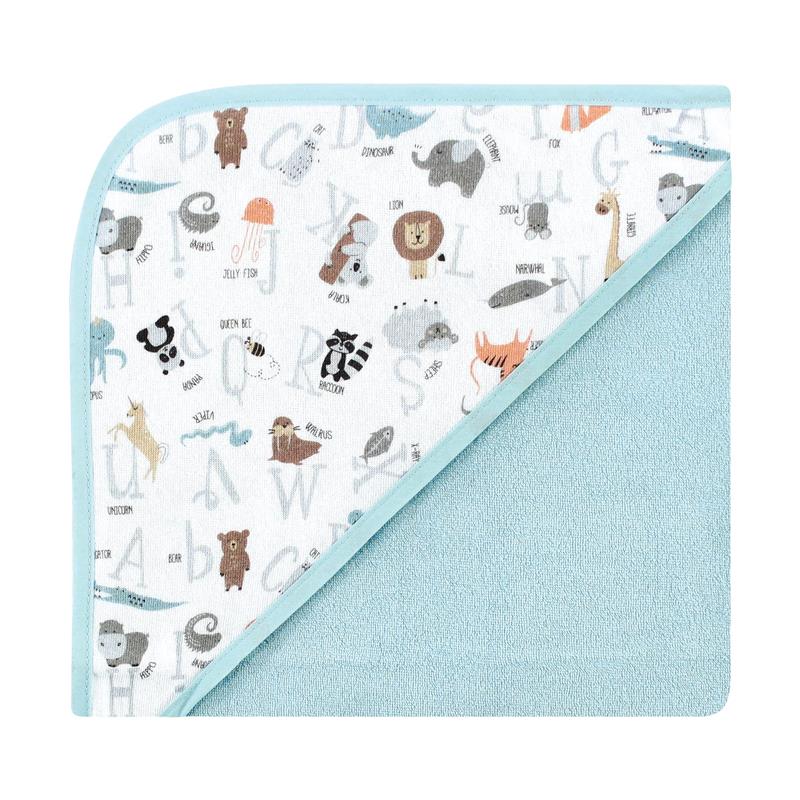 Baby Vision - Hudson Baby Unisex Baby Cotton Rich Hooded Towels, Alphabet, One Size - Image 3
