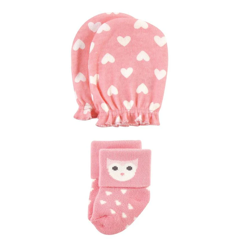 Baby Vision - Hudson Baby Unisex Baby Socks and Mittens Set, Woodland Girl, 0/6M - Image 3