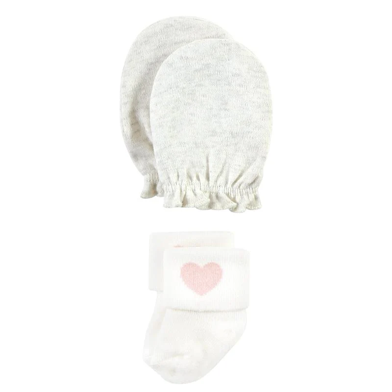 Baby Vision - Hudson Baby Unisex Baby Socks and Mittens Set, Woodland Girl, 0/6M - Image 6