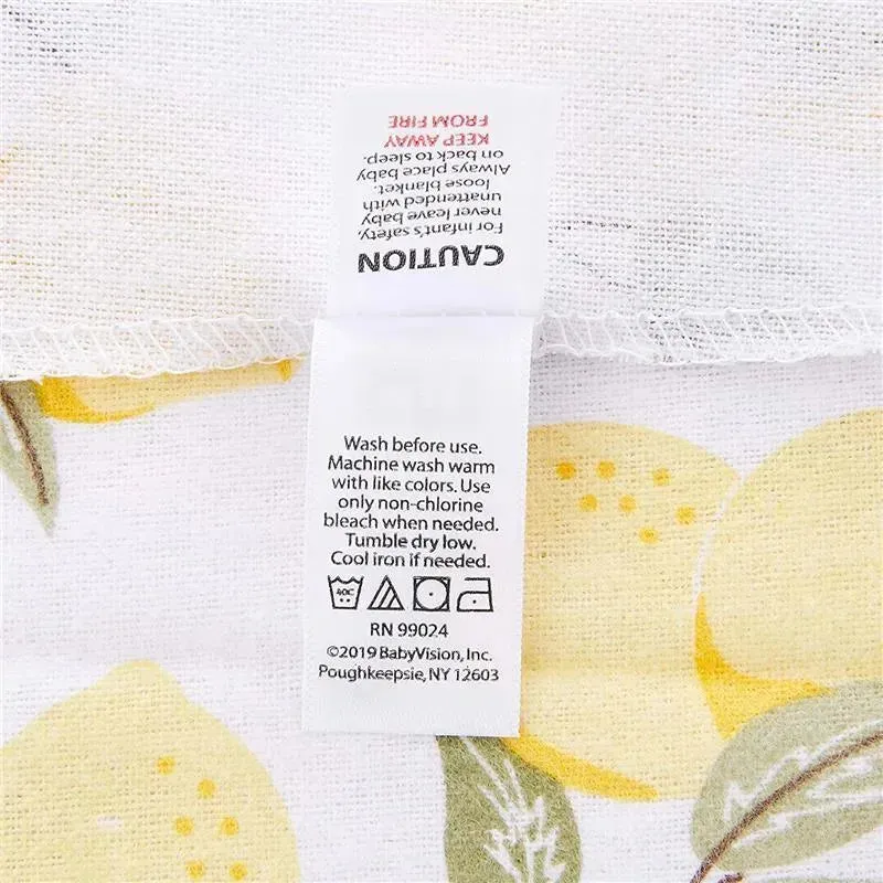 Baby Vision - Hudson Baby Unisex Baby Cotton Flannel Receiving Blankets, Lemons - Image 3