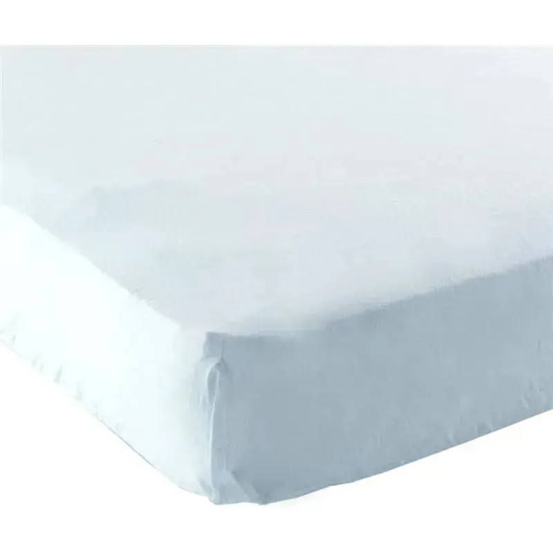 Baby Vision - Luvable Friends Unisex Baby Fitted Portable Crib Sheet, Blue