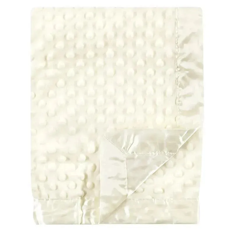 Baby Vision Mink/Satin Plush Blanket, Cream