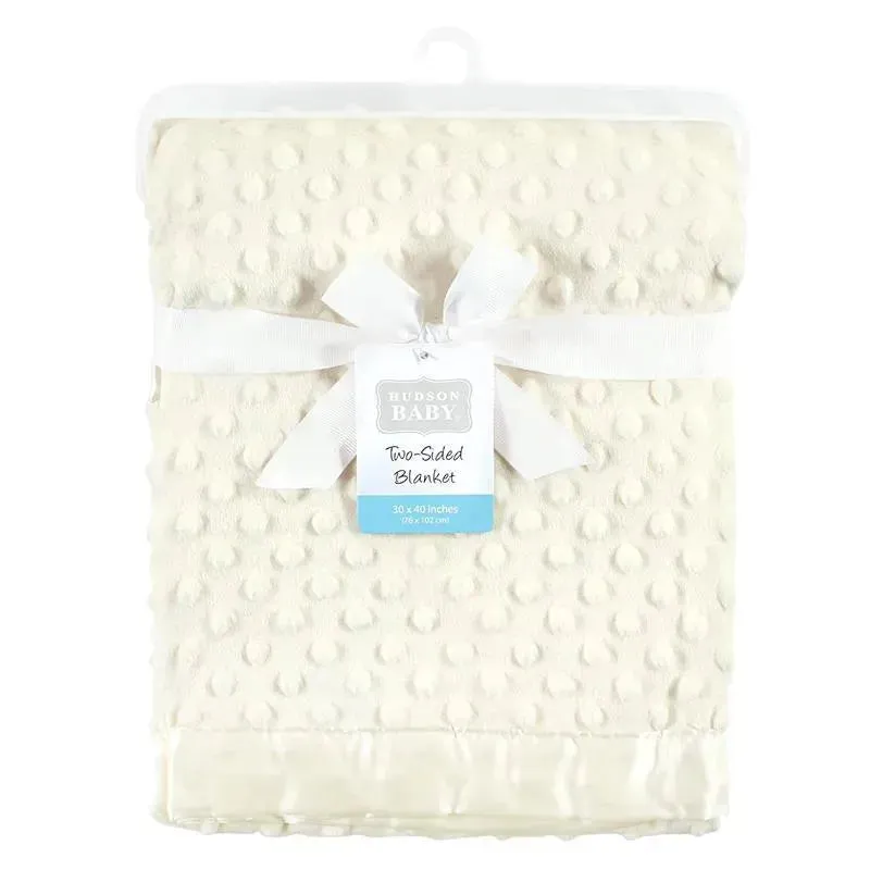 Baby Vision Mink/Satin Plush Blanket, Cream - Image 2