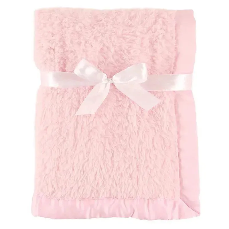 Baby Vision - Sherpa Blanket With Satin Binding, Pink