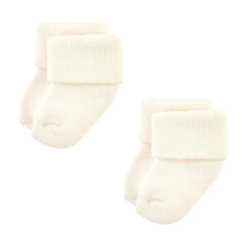 Baby Vision - Terry Socks 8Pk, Solid Beige/Brown - Image 3
