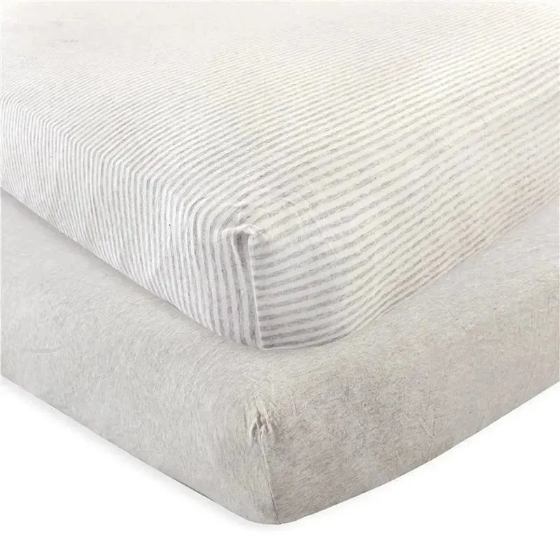 Baby Vision - Unisex Baby Organic Cotton Crib Sheet, Heather Gray