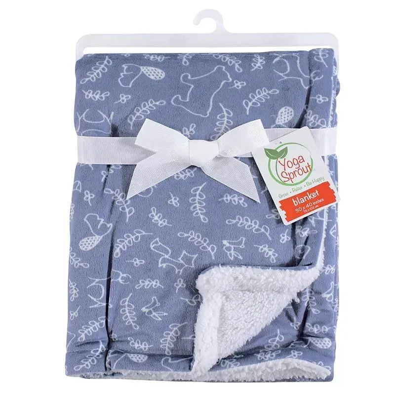 Baby Vision - Yoga Sprout Mink Blanket with Sherpa Backing, Forest - Image 2