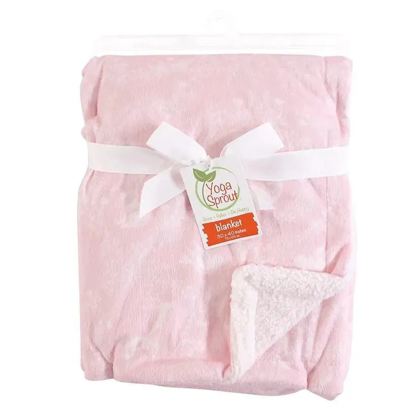 Baby Vision - Yoga Sprout Mink Blanket with Sherpa Backing, Lace Garden - Image 2