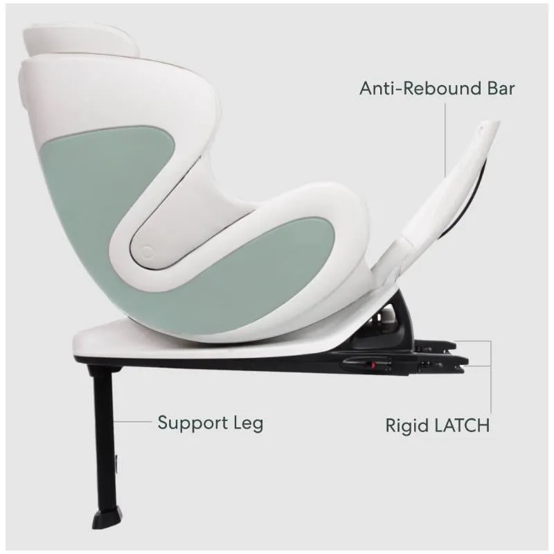 Babyark - G01 Smart Convertible Car Seat, Eggshell Base / Moonlight Seat - Image 6