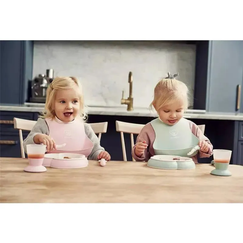Babybjorn - 2Pk Baby Bib Powder Green/ Powder Pink - Image 4