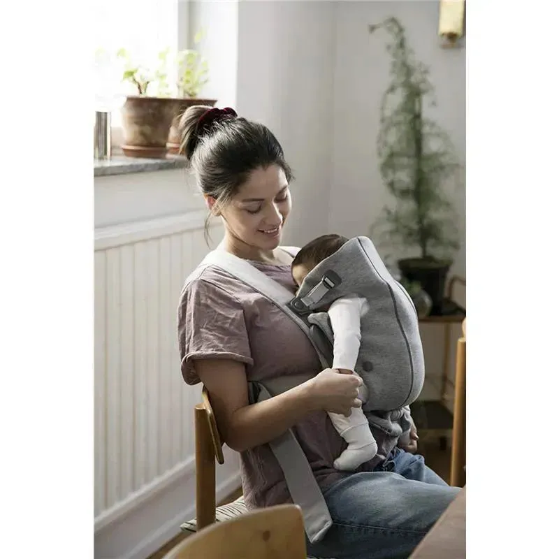 Babybjorn - Baby Carrier Mini 3D Jersey, Light Gray - Image 3
