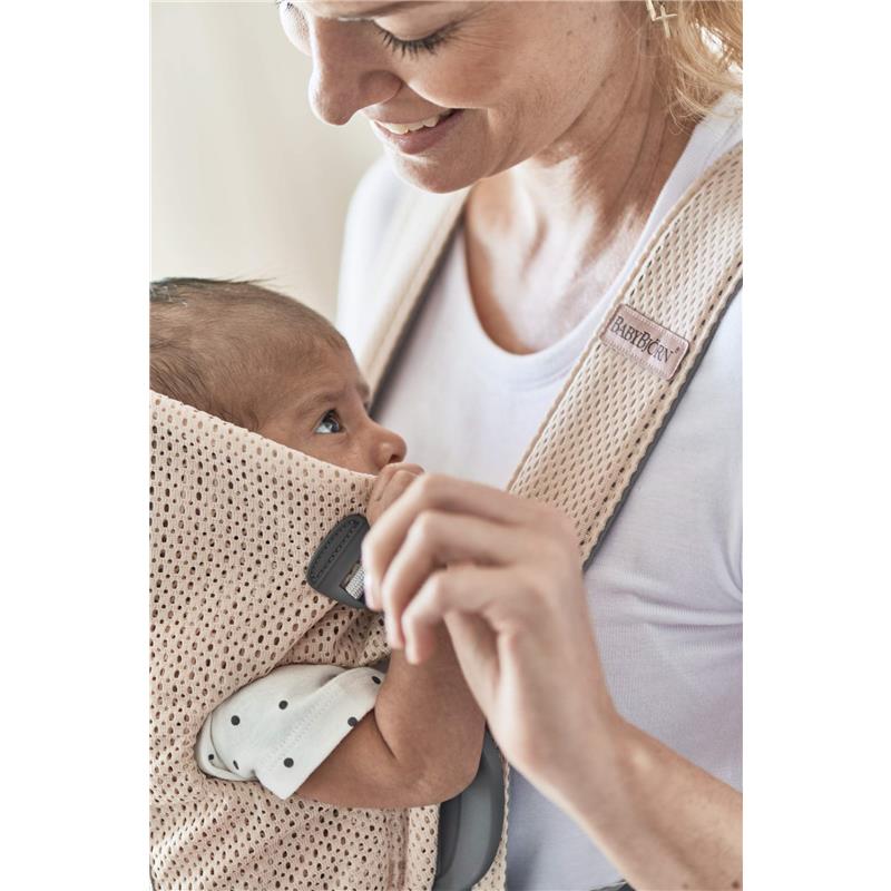 BabyBjörn - Baby Carrier Mini, 3D Mesh, Pearly Pink - Image 5