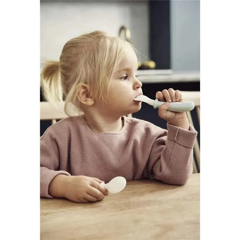 BabyBjorn - Baby Spoon and Fork, 4 pcs Powder Green - Image 3