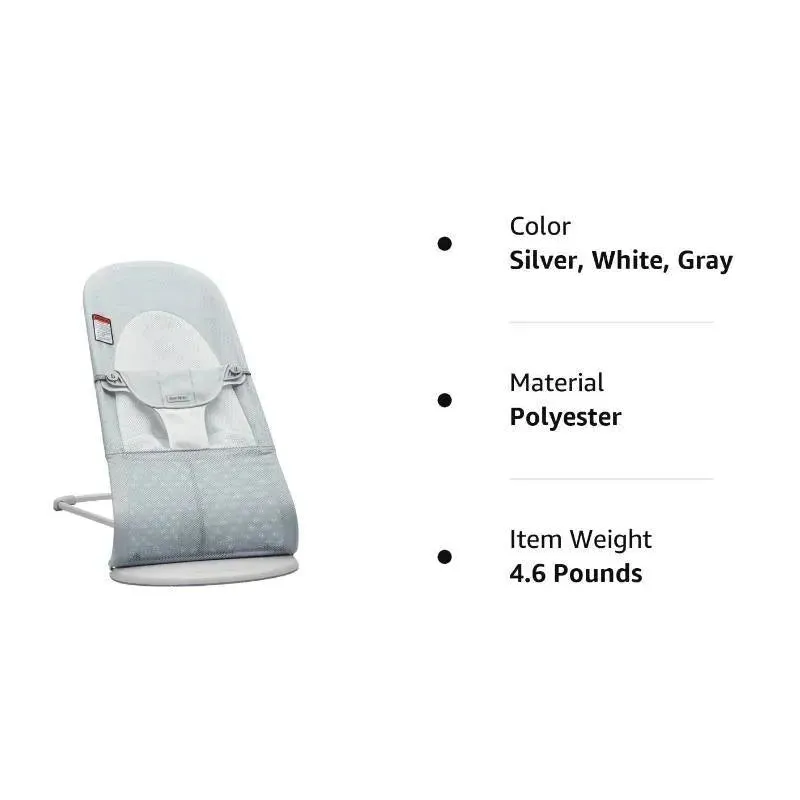 BabyBjorn - Bouncer Balance Soft Mesh, Silver/White - Image 3