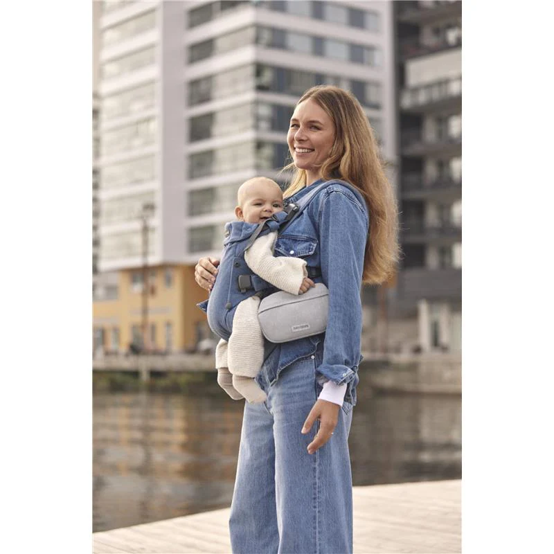 BabyBjörn - Pocket Pouch for Baby Carrier, Woven Mélange, Light Gray - Image 4