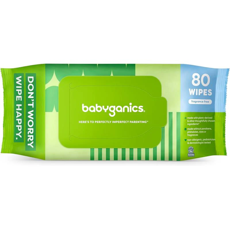 Babyganics - 3Pk Baby Wipes, Unscented Diaper Wipes (240 Count) - Image 2