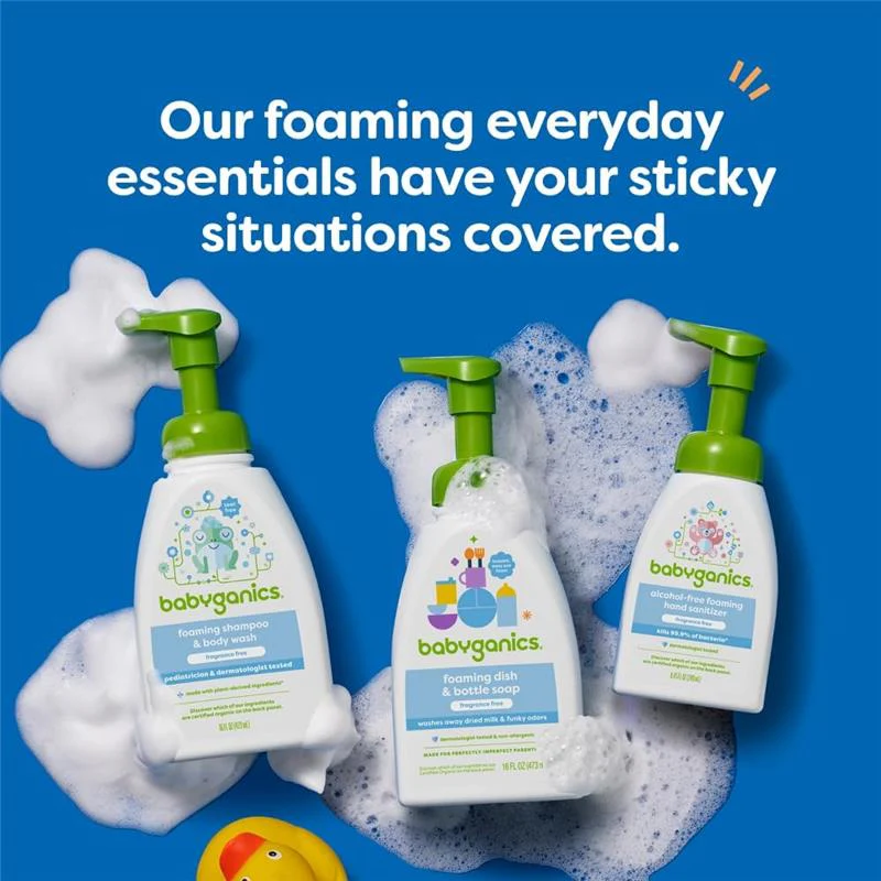 Babyganics - Baby Shampoo + Body Wash Pump Bottle Fragrance Free, 16 Oz - Image 9