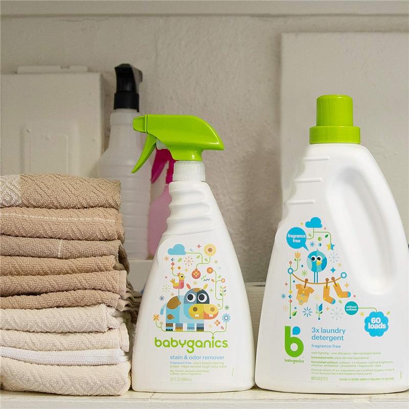 Babyganics - Stain & Odor Remover Fragrance Free, 32 Oz - Image 6