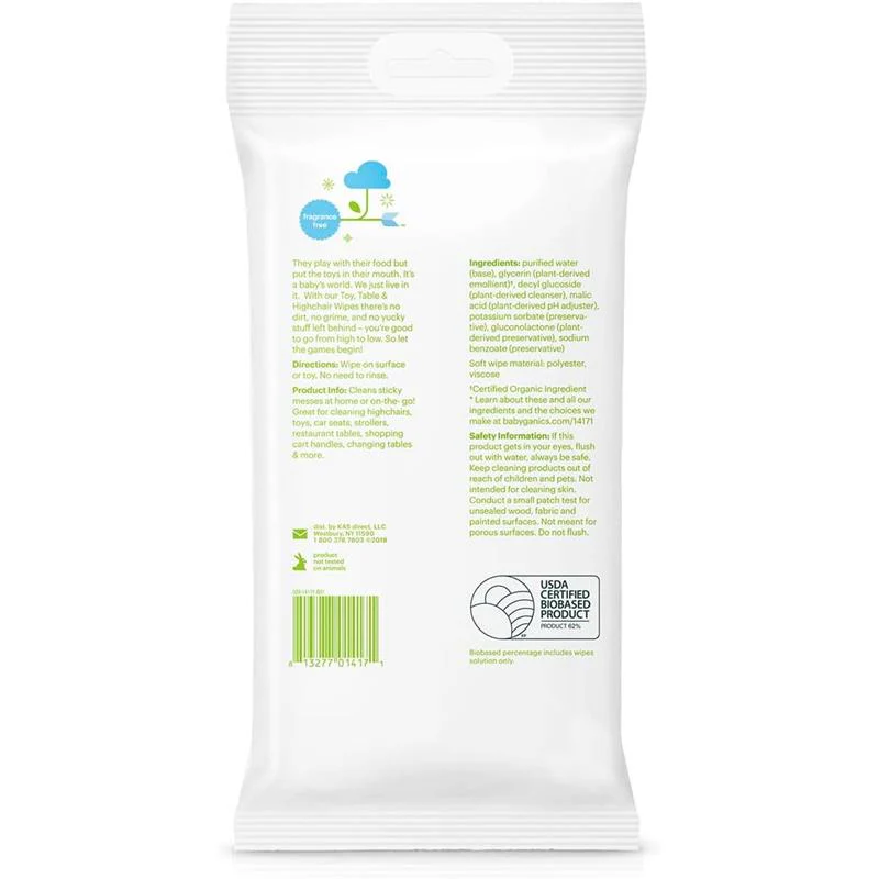 Babyganics - Toy and Table Wipes, 25 Ct - Image 2