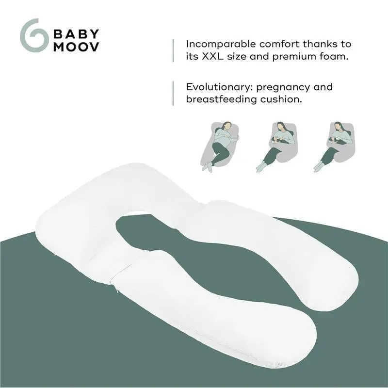 Babymoov - XXL B.Love Maternity Pillow, Premium Organic Pregnancy Body Pillow, Grey - Image 3