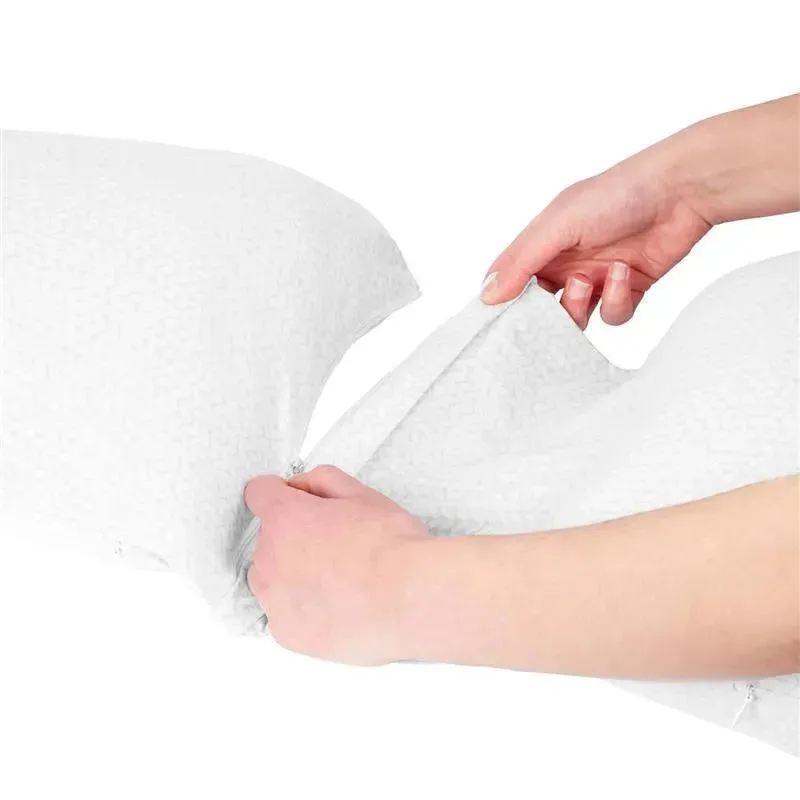 Babymoov - XXL B.Love Maternity Pillow, Premium Organic Pregnancy Body Pillow, Grey - Image 8
