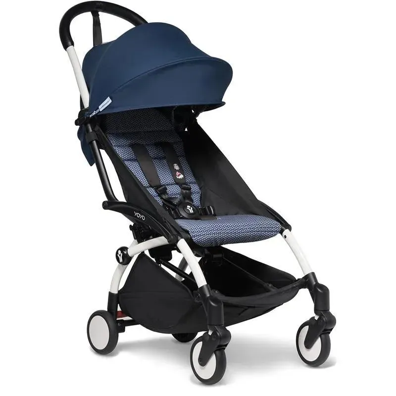 Babyzen - Yoyo2 Stroller & Color Pack 6M Combo, White Frame/Air France Navy
