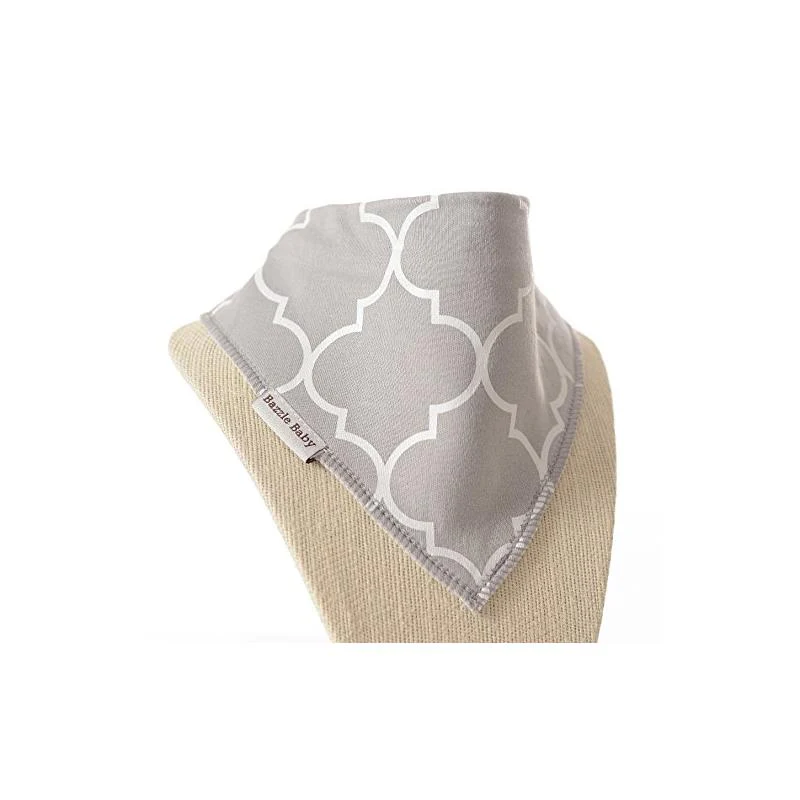 Bazzle Baby Banda Drool Bib, Lattice Grey