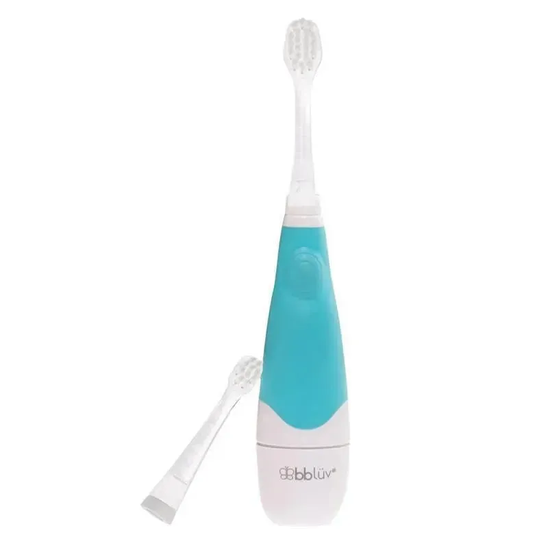 Bbluv Sonik 2-Stage Sonic Toothbrush for Babies & Toddlers, White/Acqua - Image 3