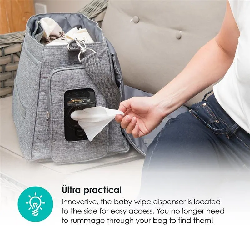 Bbluv - Ultra Complete Diaper Bag, Charcoal - Image 3