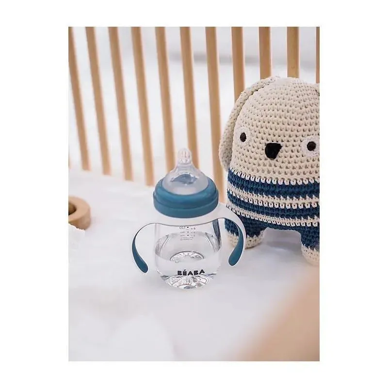 Beaba - 2-in-1 Bottle To Sippy Learning Cup, Rain - Image 7