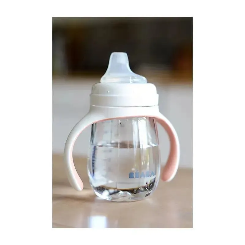 Beaba - 2-in-1 Bottle To Sippy Learning Cup, Rose - Image 6