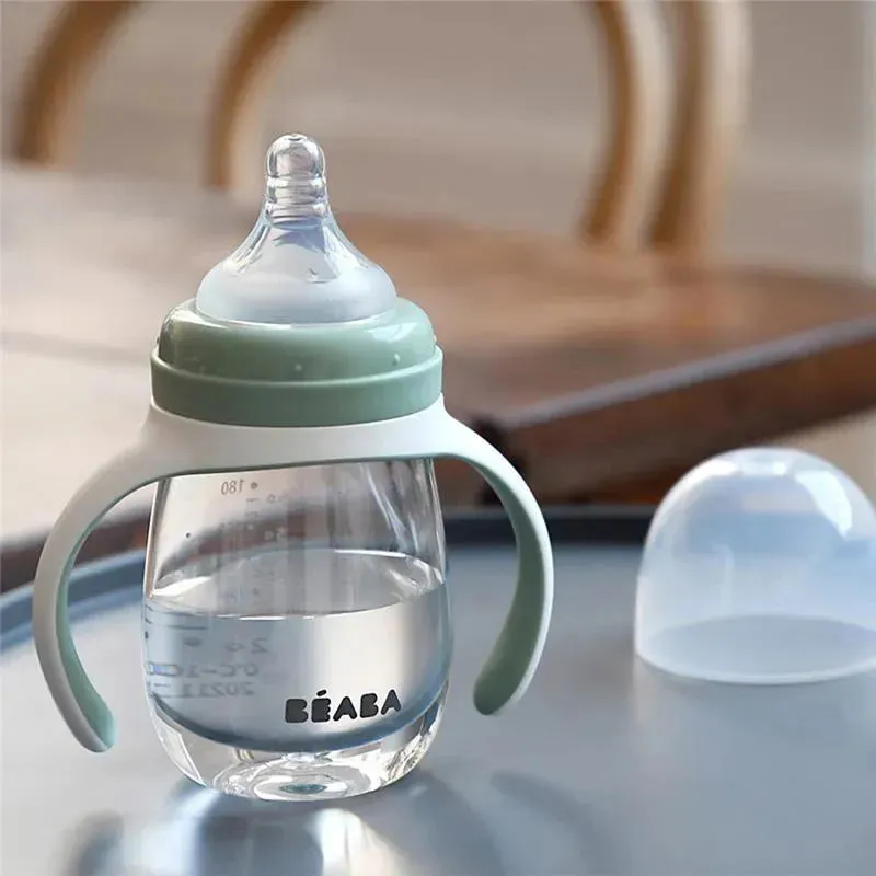 Beaba - 2-In-1 Bottle To Sippy Training Cup, Sage - Image 2