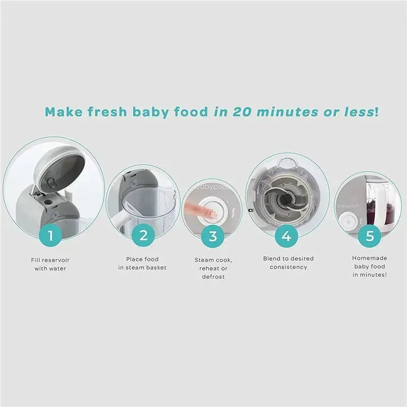 Beaba - Babycook Solo 4 in 1 Baby Food Maker, Cloud - Image 3